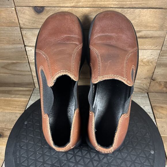 Dansko Jocelyn Womens Size 7 Brown Leather Comfort Platform Chunky Loafer Shoes - Picture 5 of 10